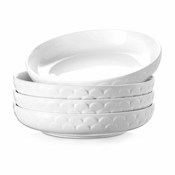 White Scallop Dinner Pasta Bowls. Recommendations from Amazon.