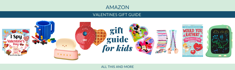 valentines day kids website banner. Amazon recommendations.